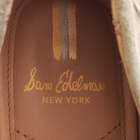 Sam Edelman Women's Taelor Chain Link Olive Suede Lug Sole Loafers Size 8M - Picture 6 of 16